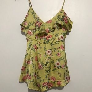 NEW Urban Outfitters yellow floral romper
